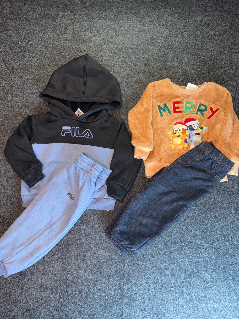 18Month Old Boys 2 Full Piece Set. Assorted Colors/Brands. Good Condition